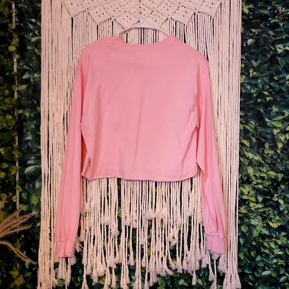 Lips Pink Crop Top - Picture 3 of 4